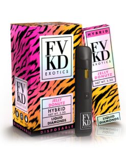 FVKD Jelly Donutz Disposable 3.5g Vape | THC-A, D8 Blend